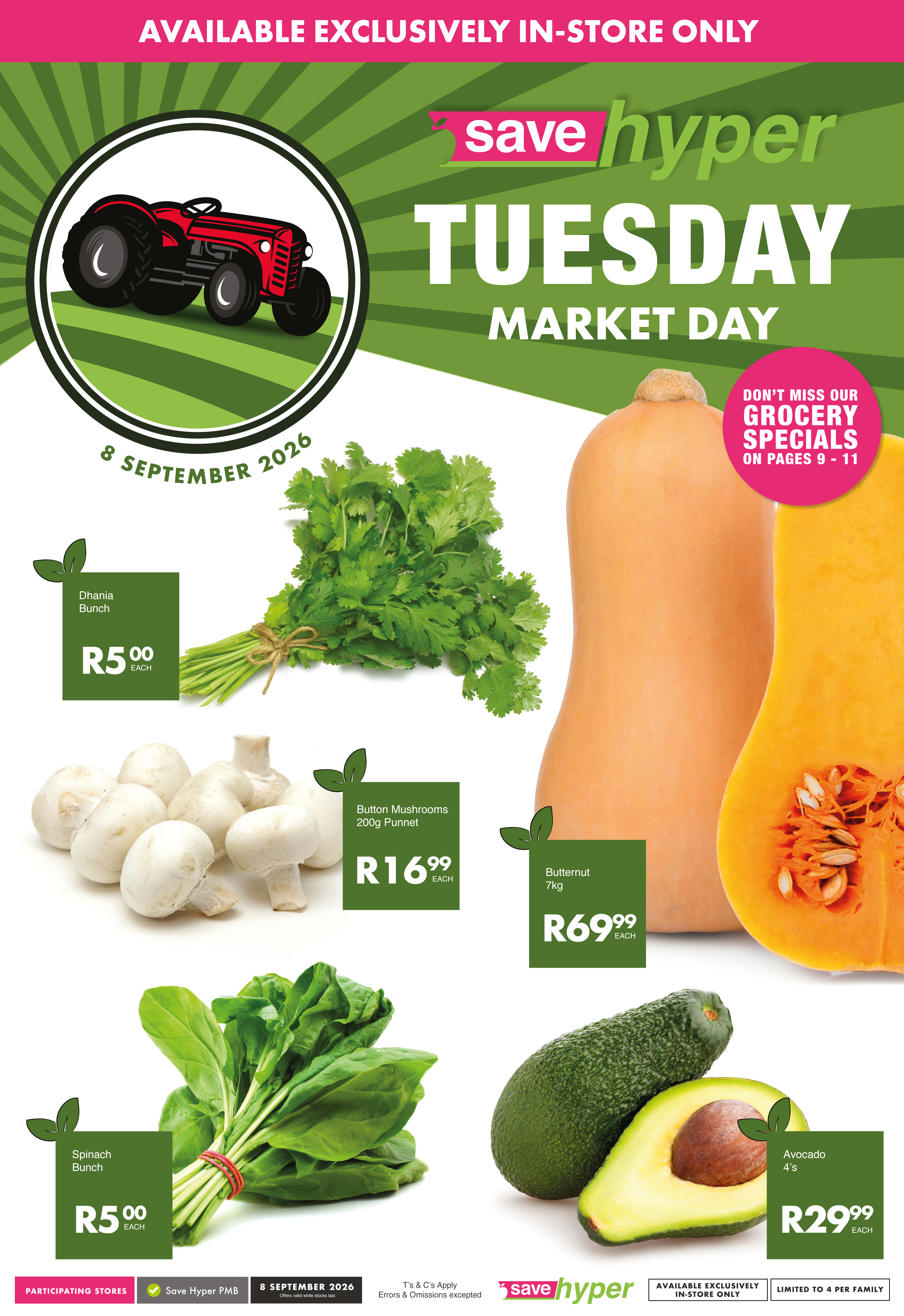 Tuesday Market Day<br > 8 September 2026 <br/>